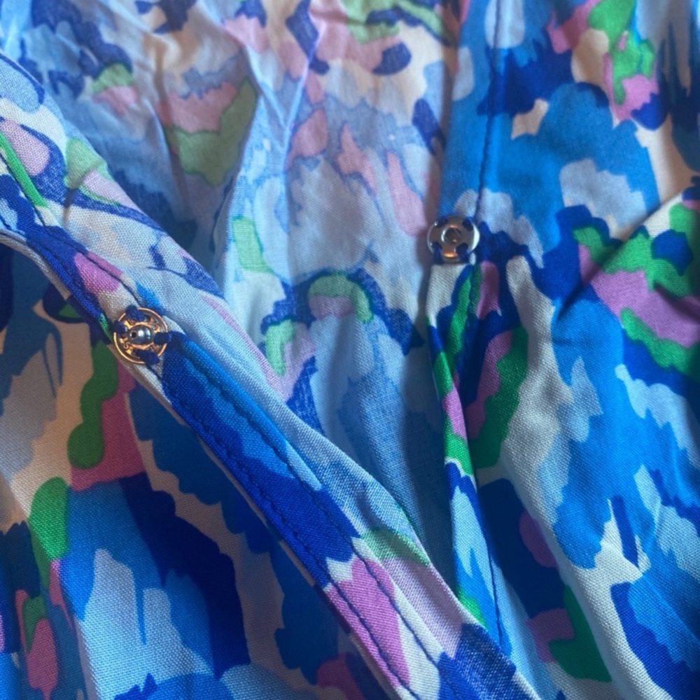 CUPSHE Romper Abstract Blue- XL - Picture 8 of 10